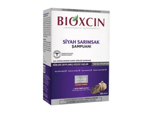 ⁦شامبو الثوم الأسود التركي بيوكسين ٣ عبوات  – 300 مل | Bioxcin⁩ - الصورة ⁦3⁩