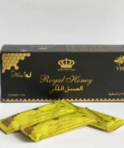 العسل الملكي الماليزي VIP | مقوٍ طبيعي للرجال | 12 كيس لتعزيز الانتصاب وأداء جنسي أفضل