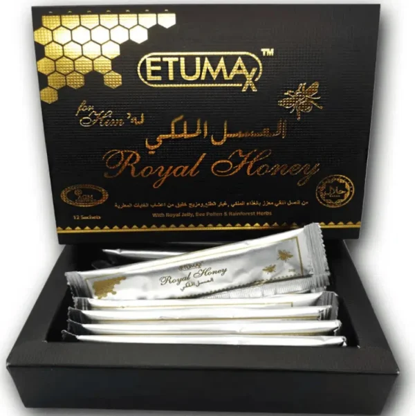 ⁦اطلب Etumax ايتوماكس: العسل الملكي الماليزي الفضي للرجال 12 ظرف⁩ - الصورة ⁦2⁩